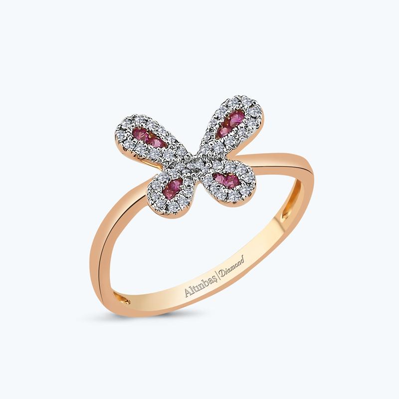 Butterfly Diamond Ring