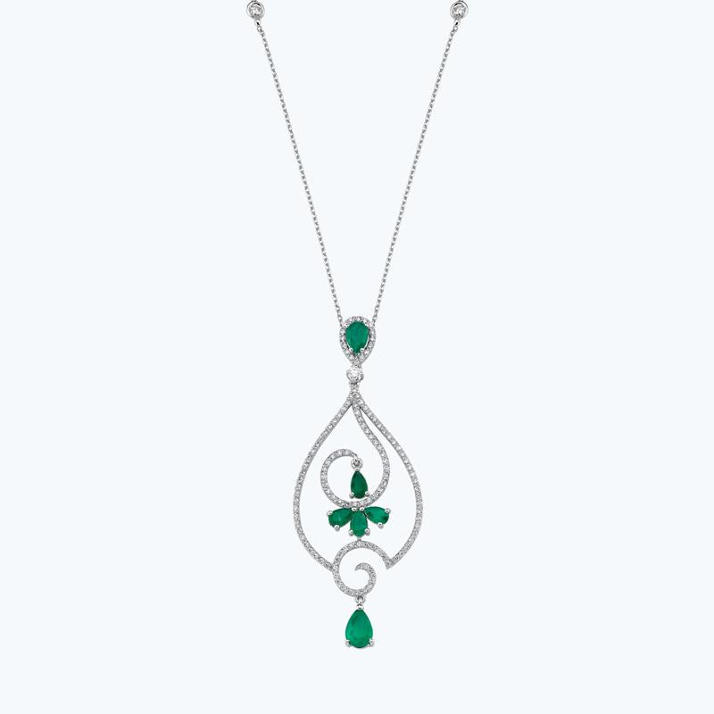 Emerald Diamond Necklace