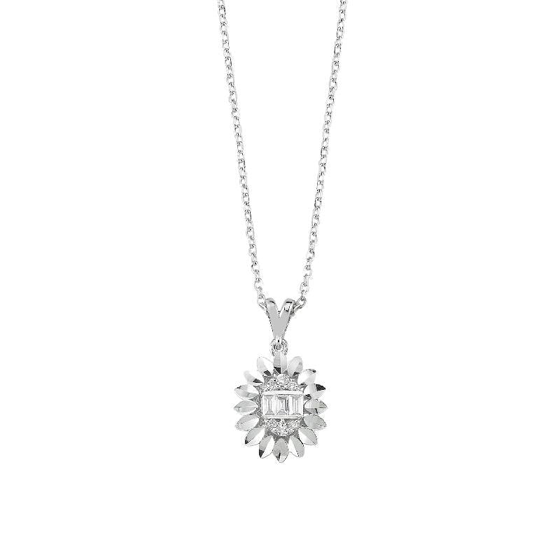 Collier Diamant Baguette