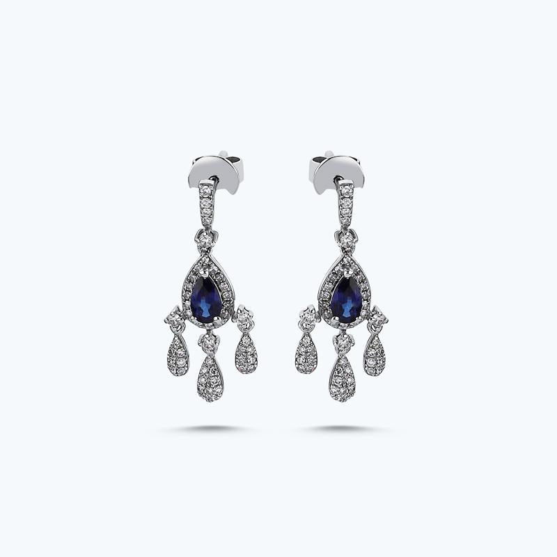 Sapphire Diamond Earrings