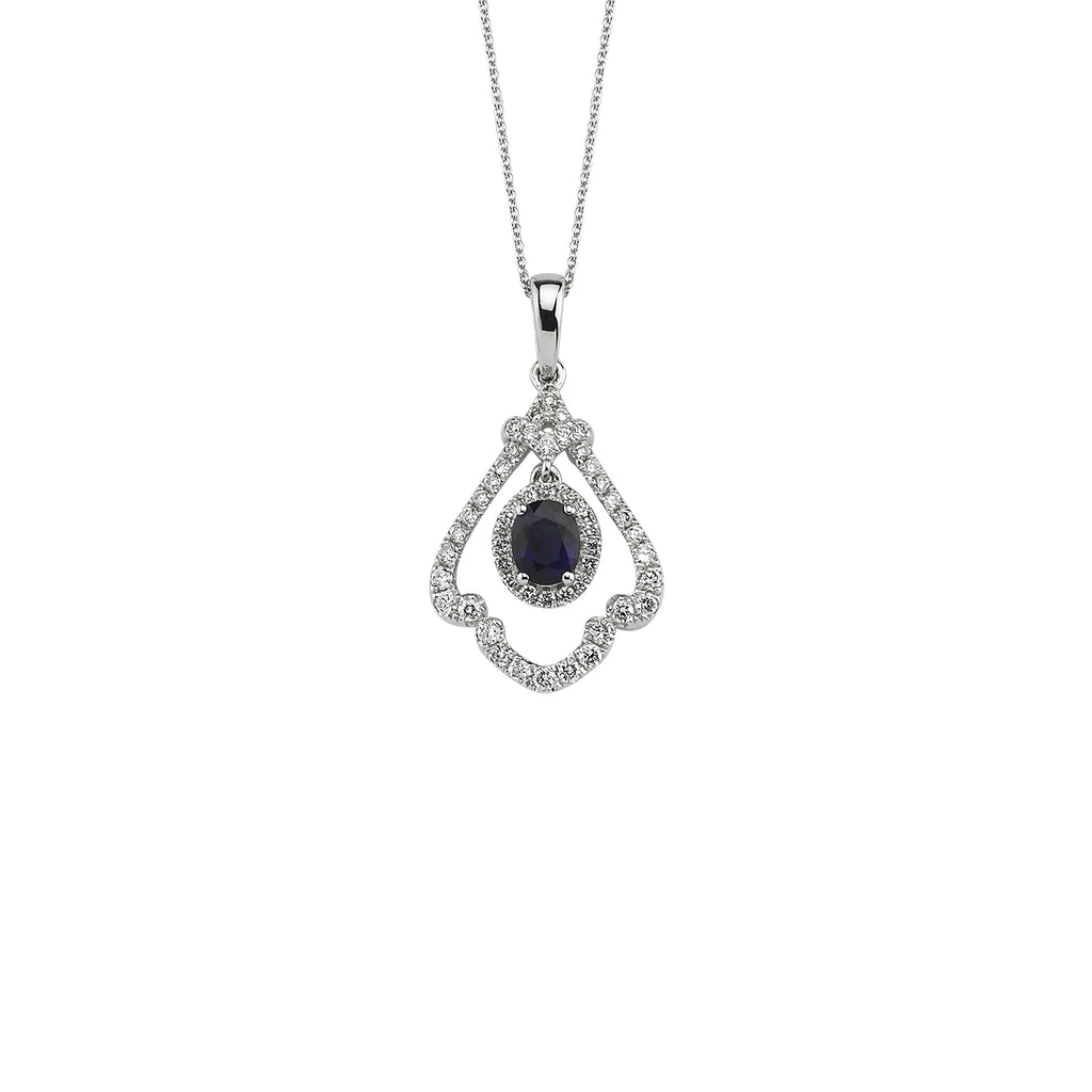 Saphir Diamantkette