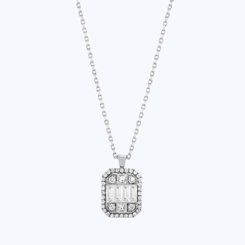 Baguette Diamond Necklace