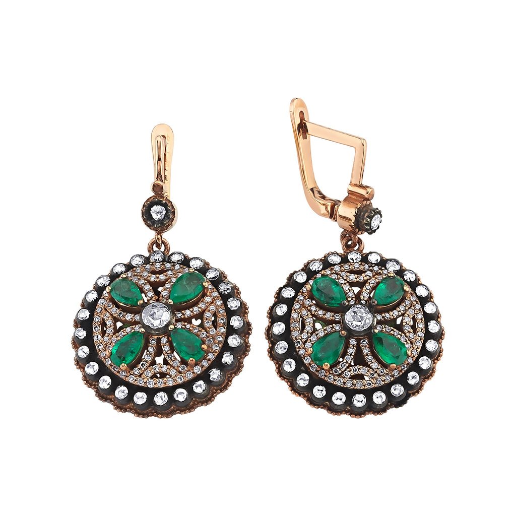 Emerald Diamond Earrings