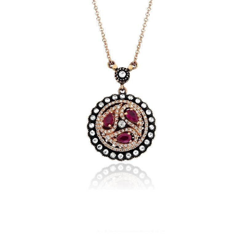 Collier Diamant Rubis