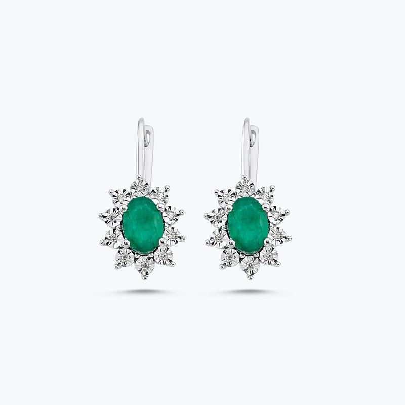 Emerald Diamond Earrings