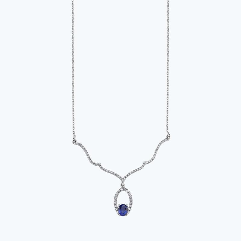 Sapphire Diamond Necklace