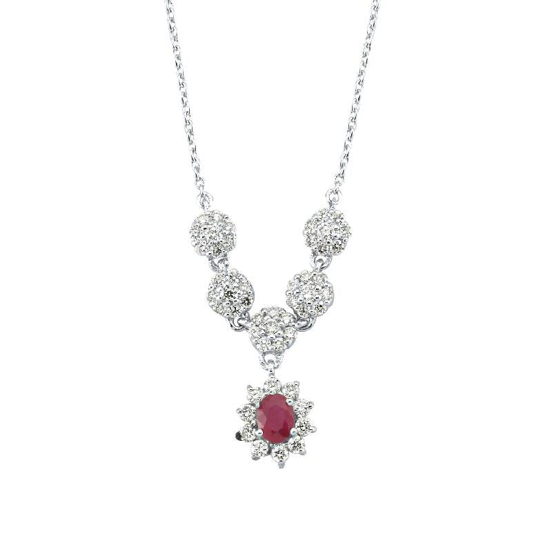 Collier Diamant Rubis