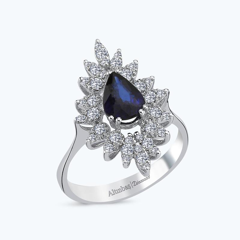 Saphir Diamantring