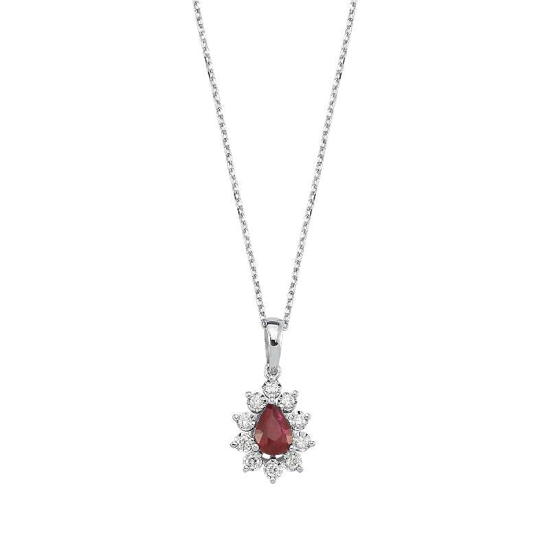 Collier Diamant Rubis