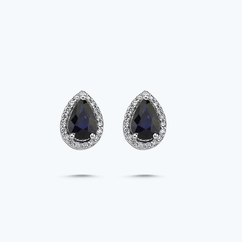 Sapphire Diamond Earrings