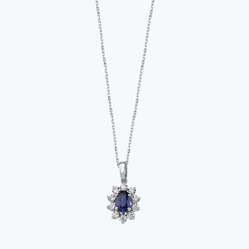 Saphir Diamantkette