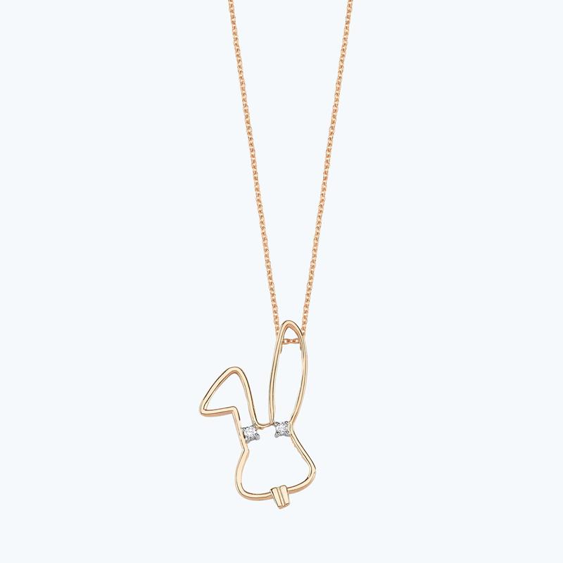 Osterhase Diamantkette