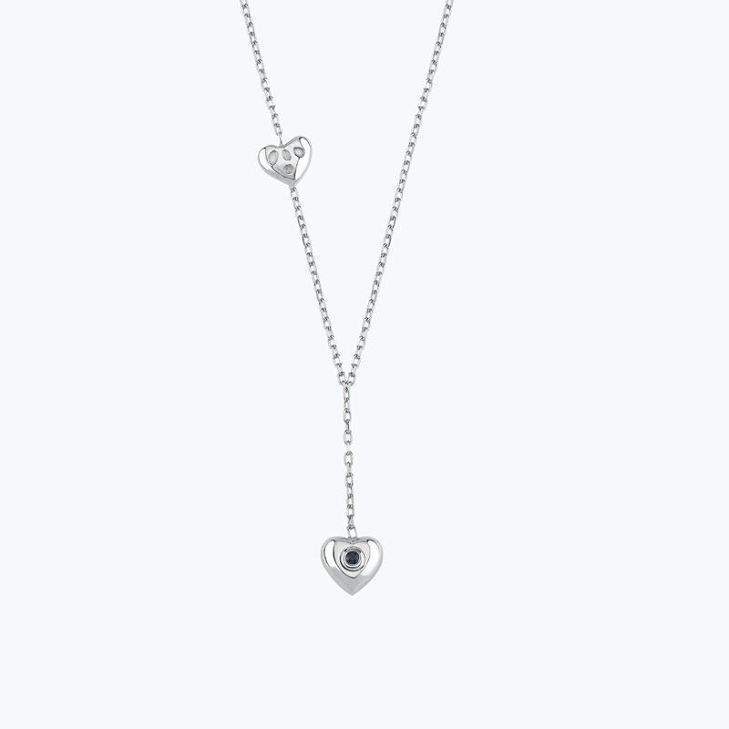 Herz Silber Diamantkette