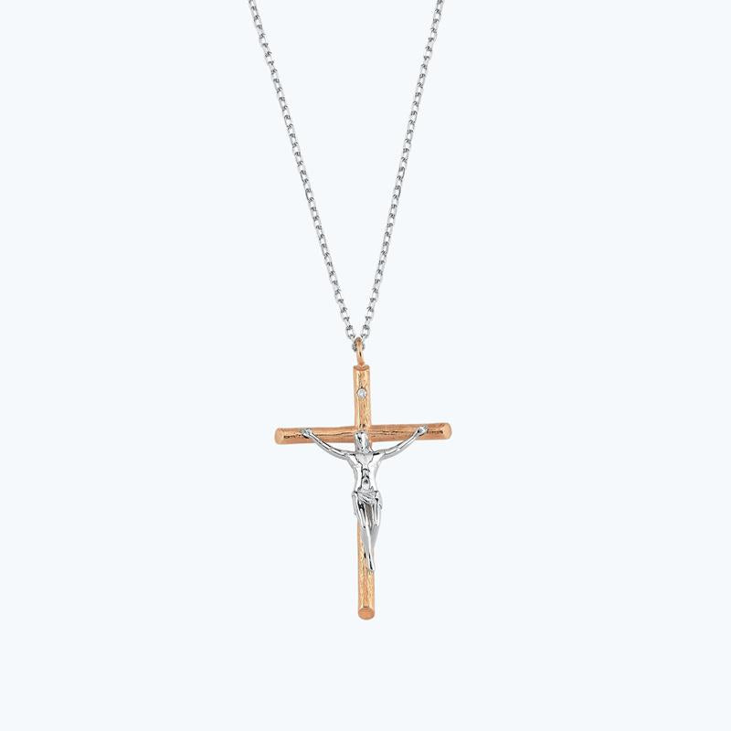 Kreuz Silber Diamantkette