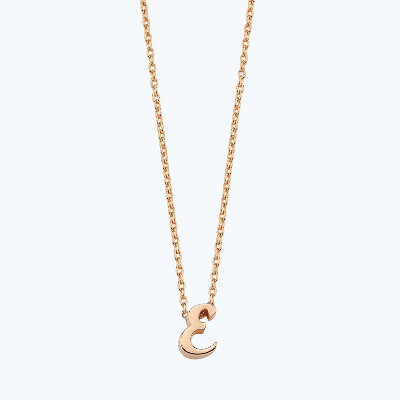 Letter E Diamond Necklace