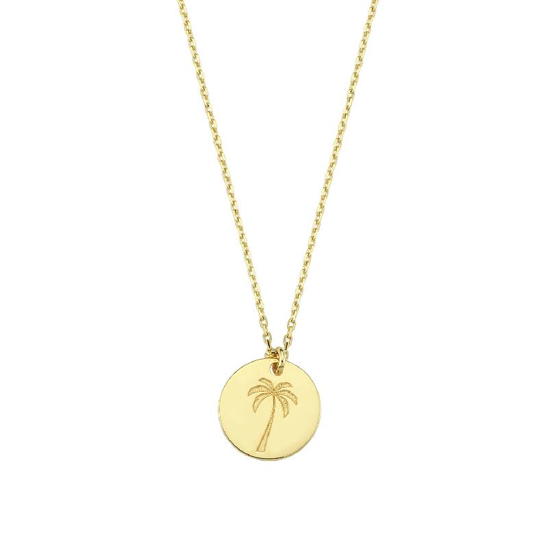 Palm Tree Gold Necklace