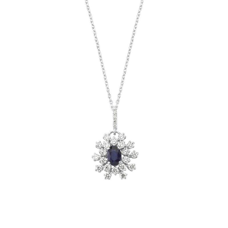 Sapphire Diamond Necklace