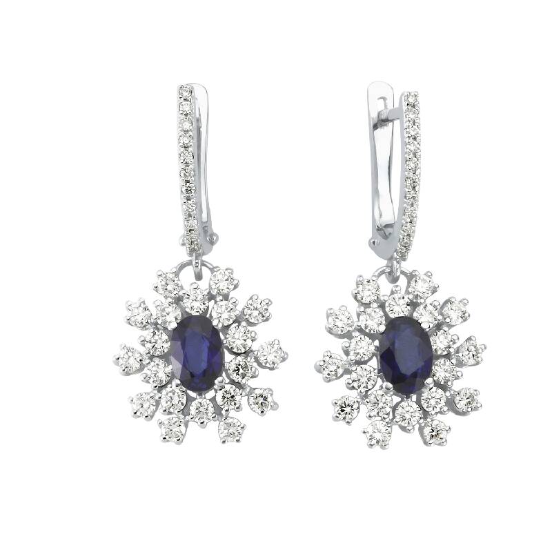 Sapphire Diamond Earrings