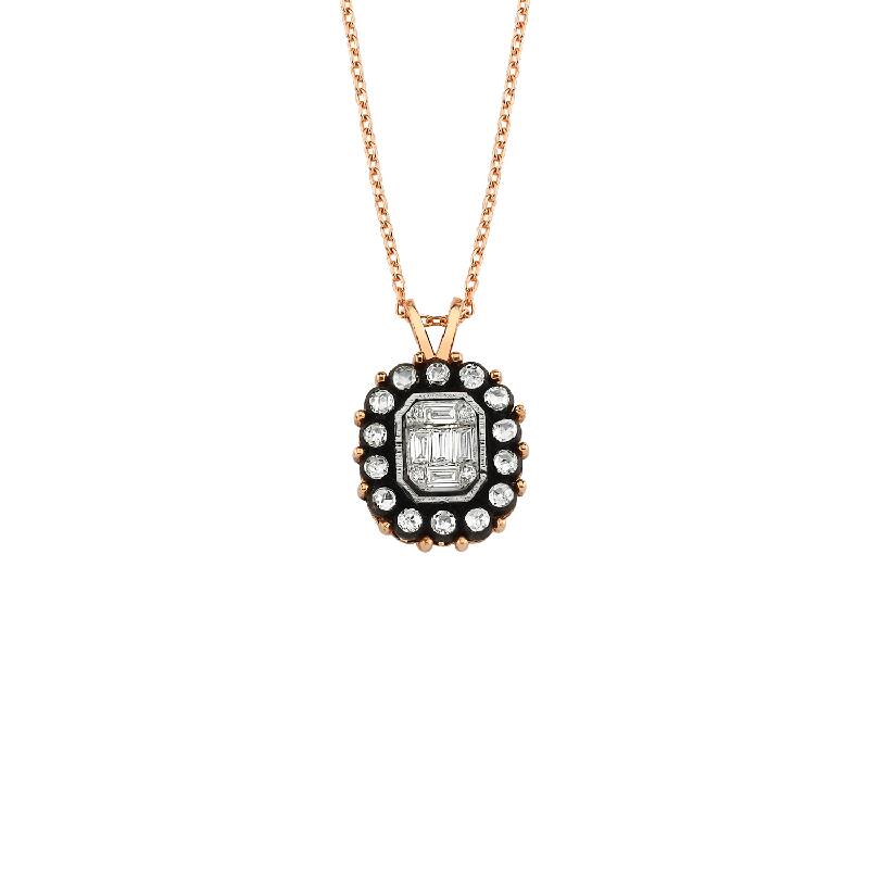 Collier Diamant Baguette