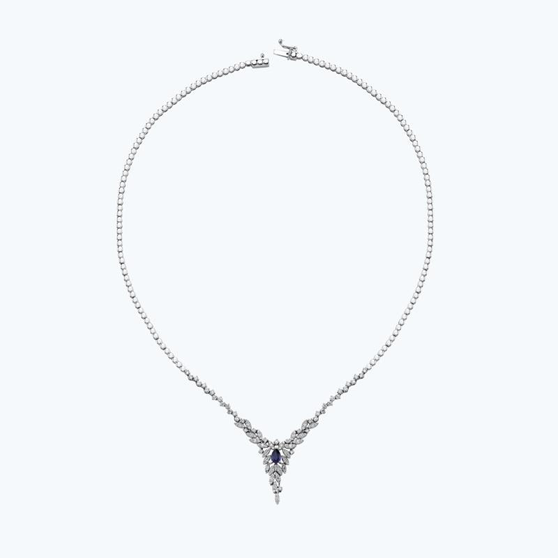 Saphir Diamantkette