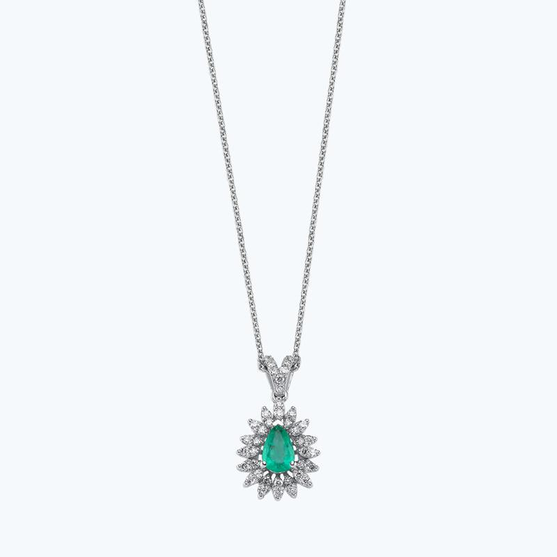 Collier Diamant Émeraude