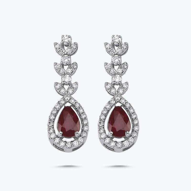 Ruby Diamond Earrings