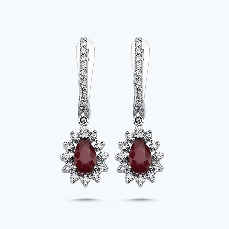 Ruby Diamond Earring