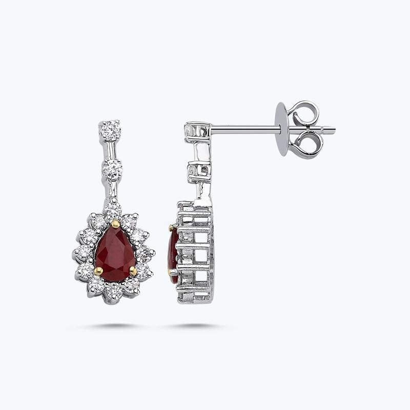 Ruby Diamond Earrings