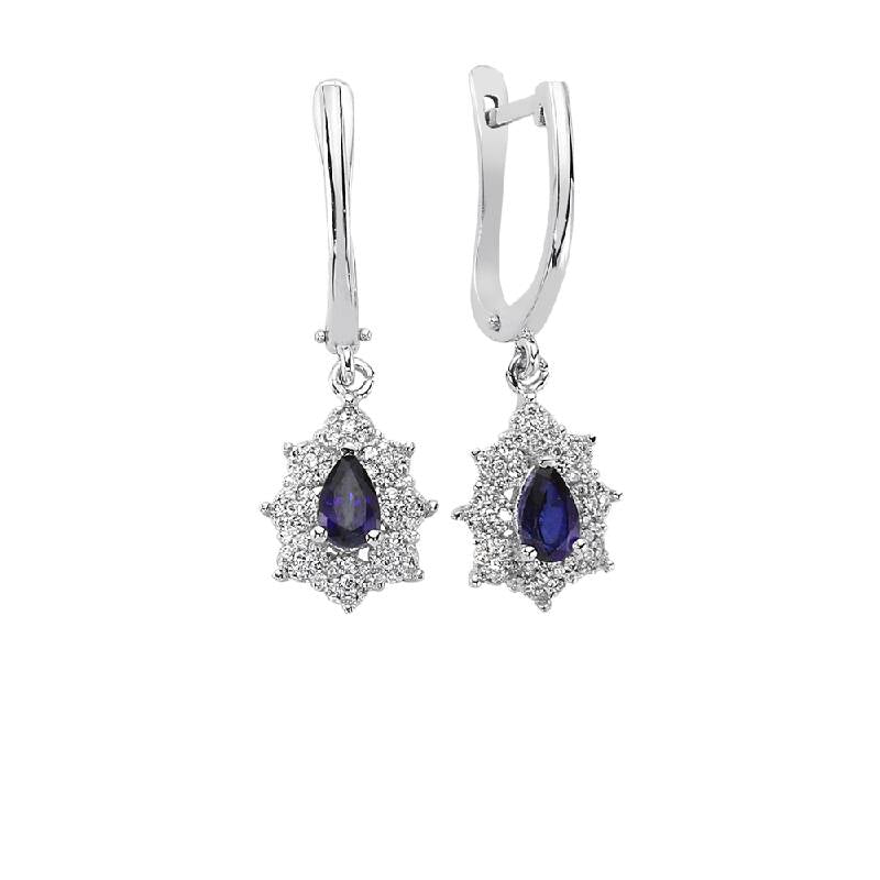 Sapphire Diamond Earrings