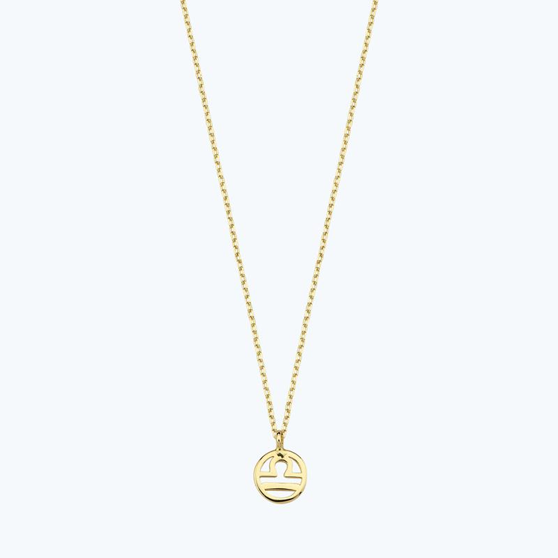 Zodiac Sign Libra Gold Necklace