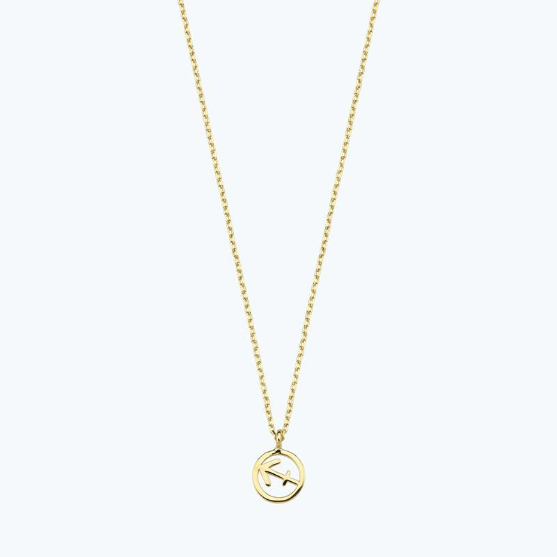 Zodiac Sign Sagittarius Gold Necklace