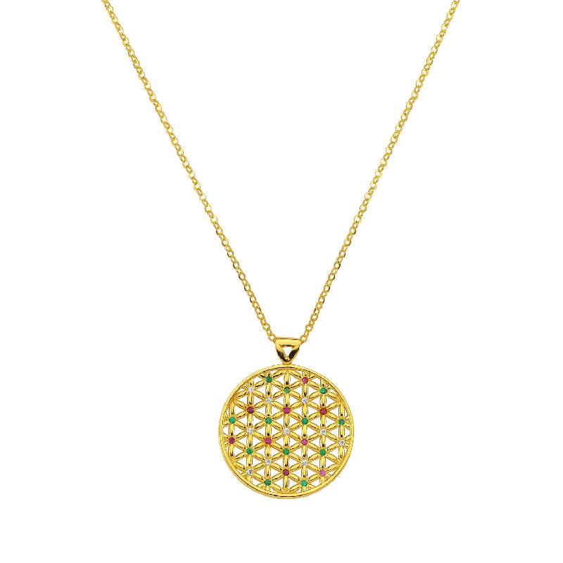 22K Goldkette Lebensblume