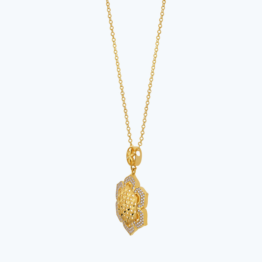 22K Flower of Life Gold Necklace