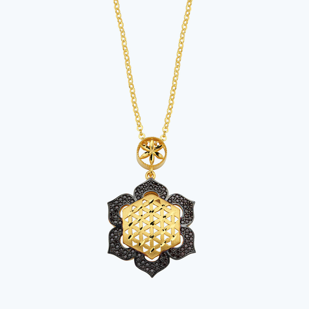 22K Flower of Life Gold Necklace