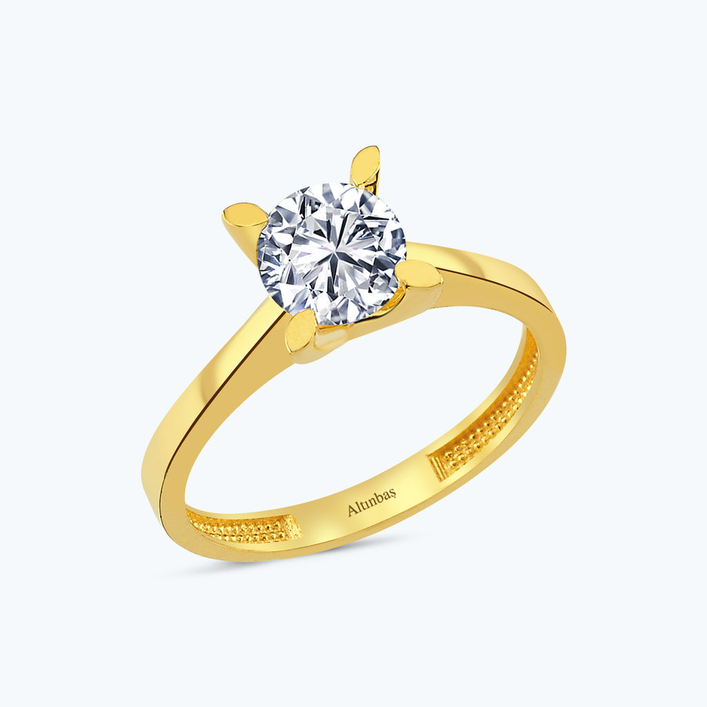 Solitaire Gold Ring