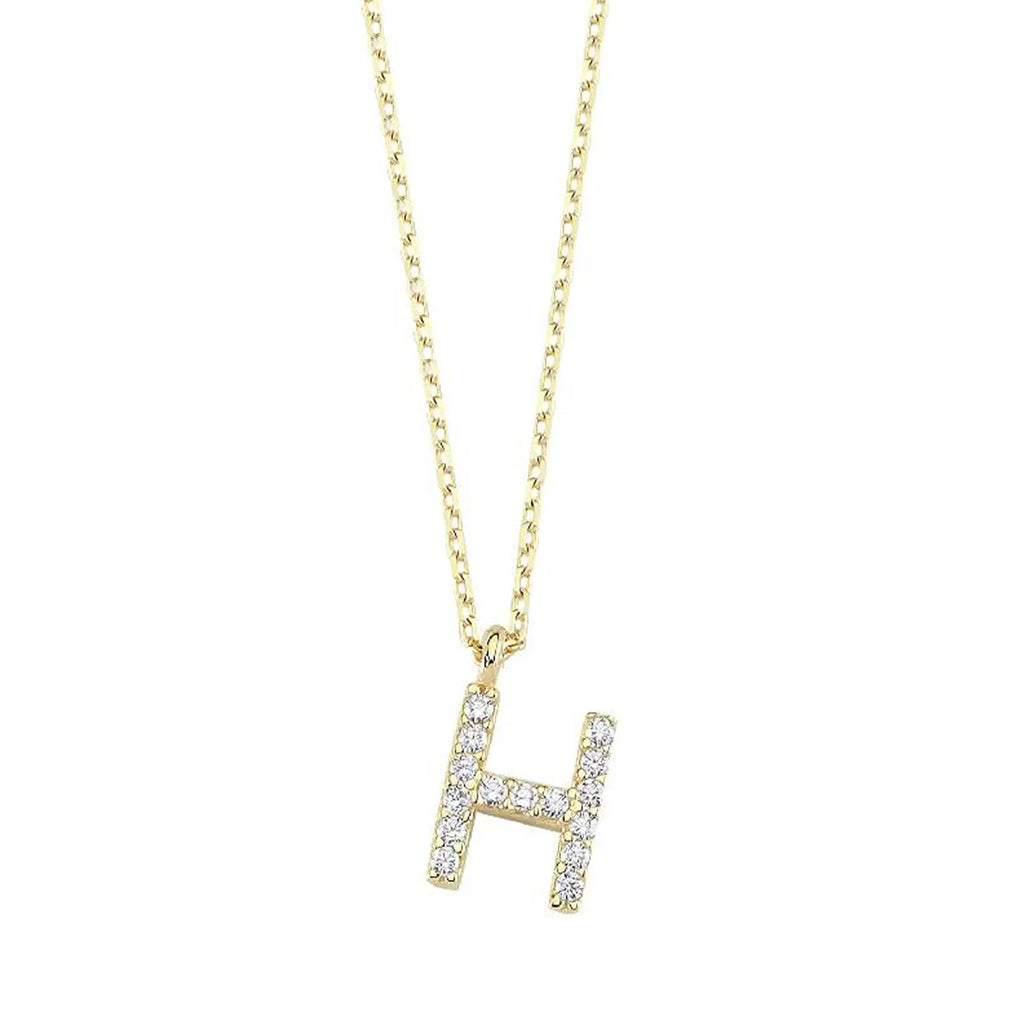 Letter H Gold Necklace