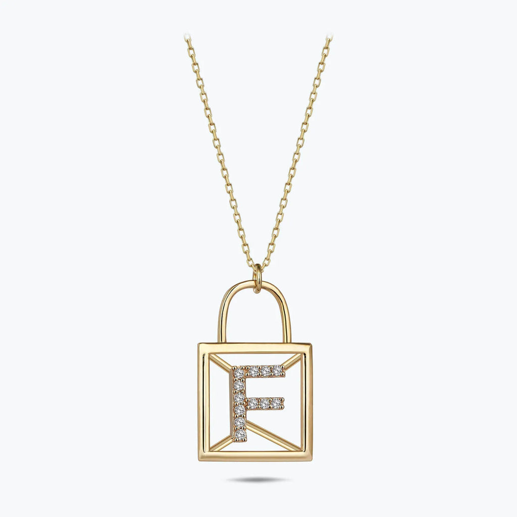 Buchstabe F Goldkette