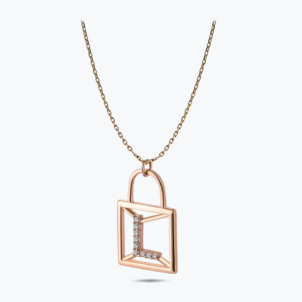 Letter L Gold Necklace