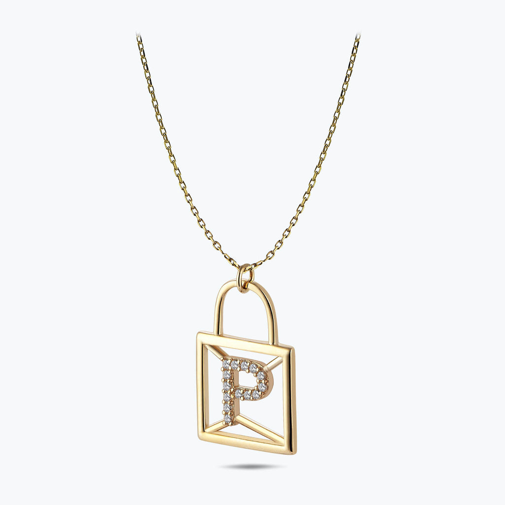 Collier Or Lettre P