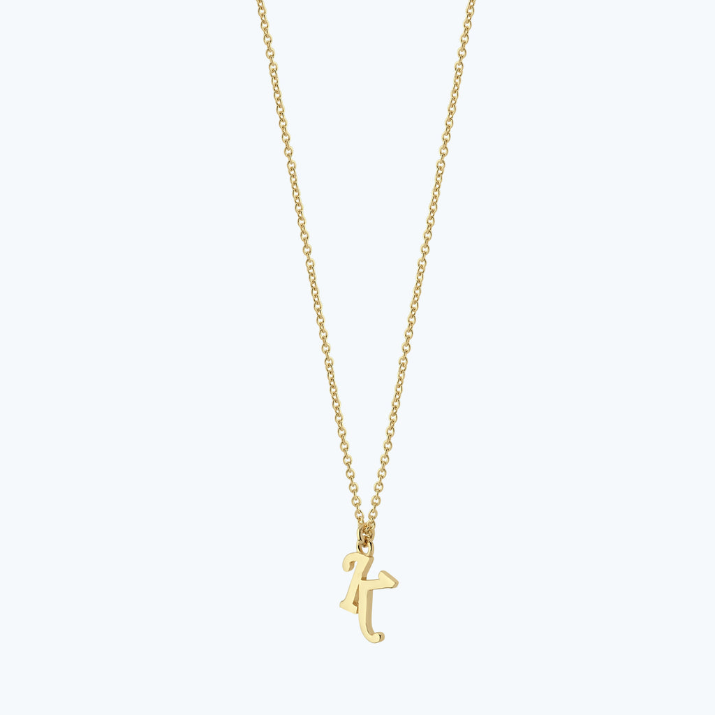 Letter K Gold Necklace