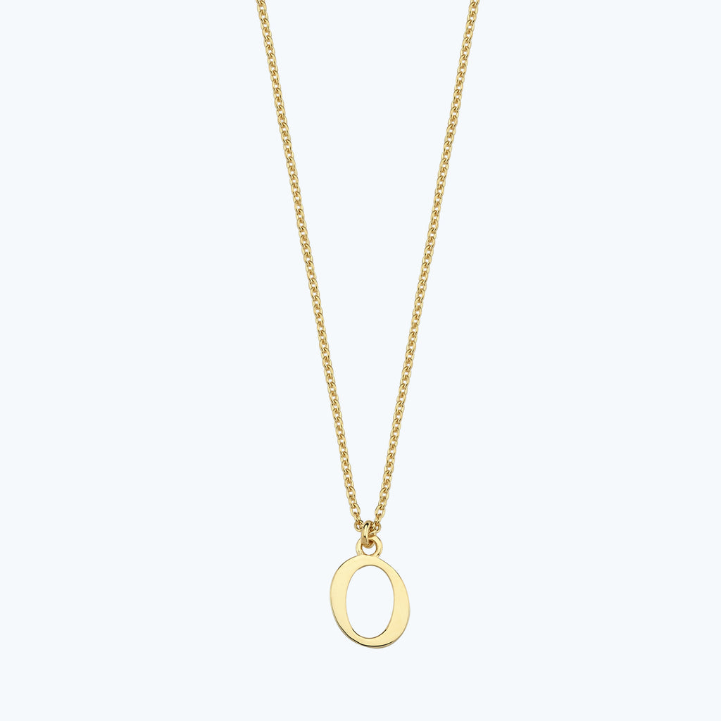 Letter O Gold Necklace