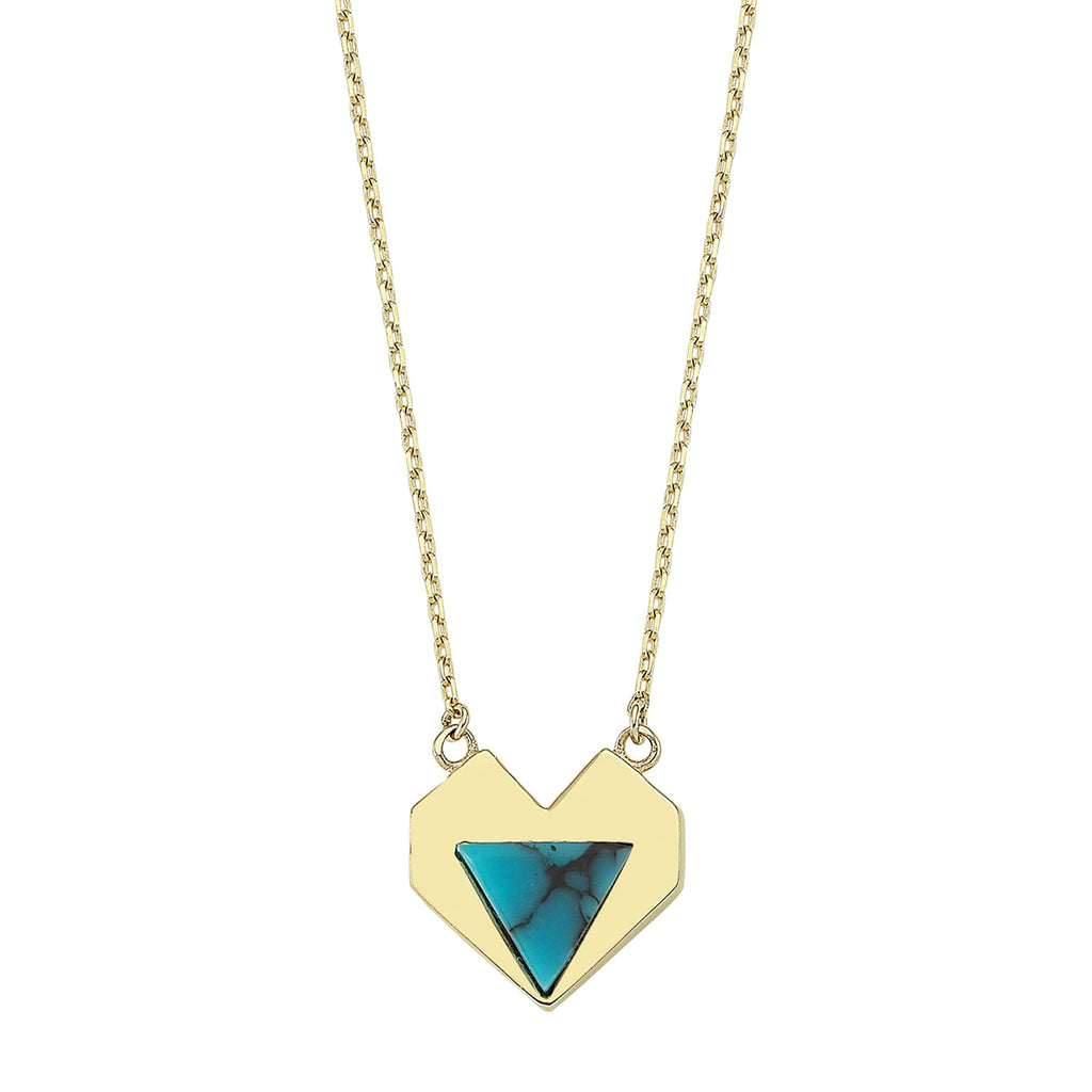 Turquoise Stone Gold Necklace