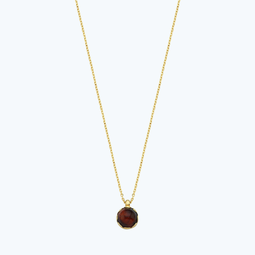 Collier Or Pierre Rouge