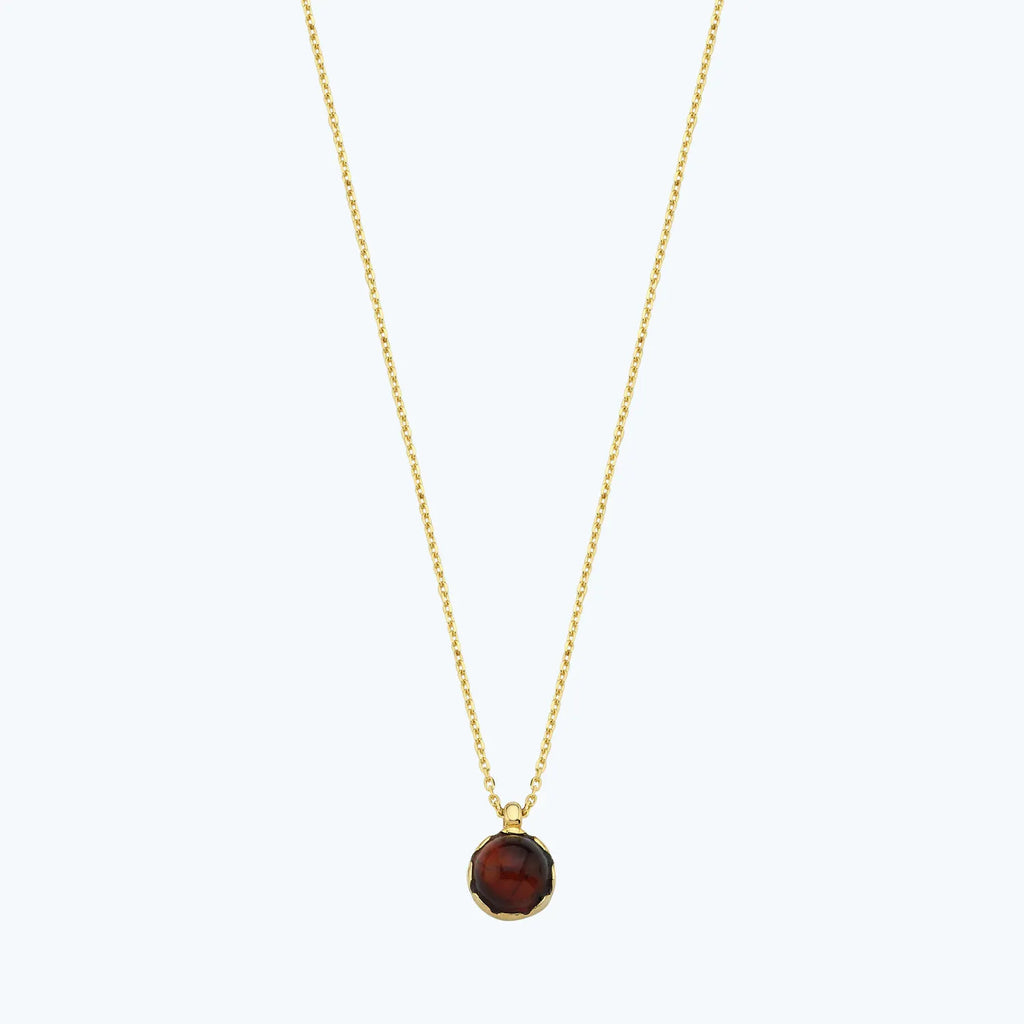 Collier Or Pierre Rouge