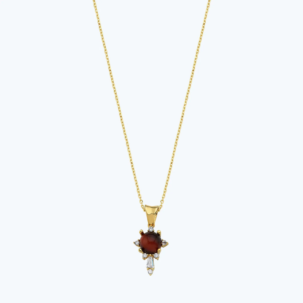 Colored Stone Gold Necklace