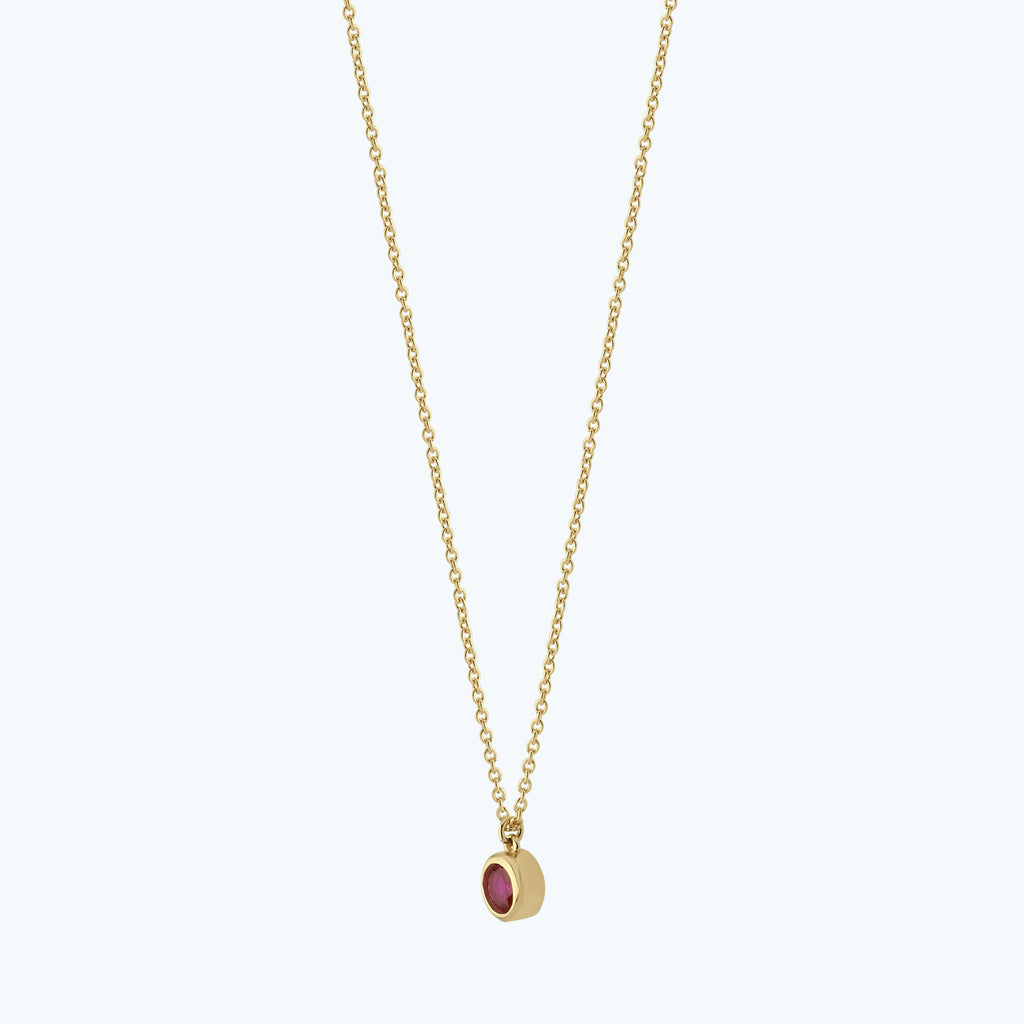 Colored Stone Gold Necklace