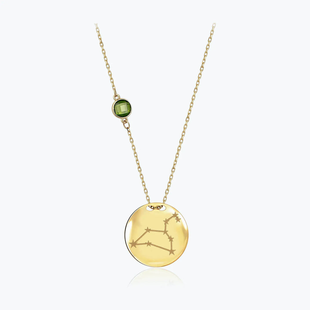 Zodiac Sign Gold Necklace Leo