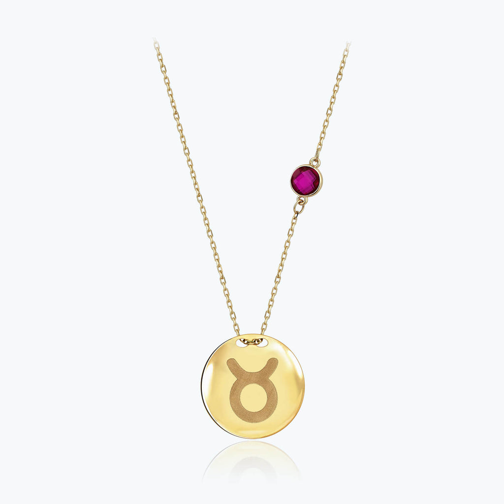 Zodiac Sign Gold Necklace Taurus