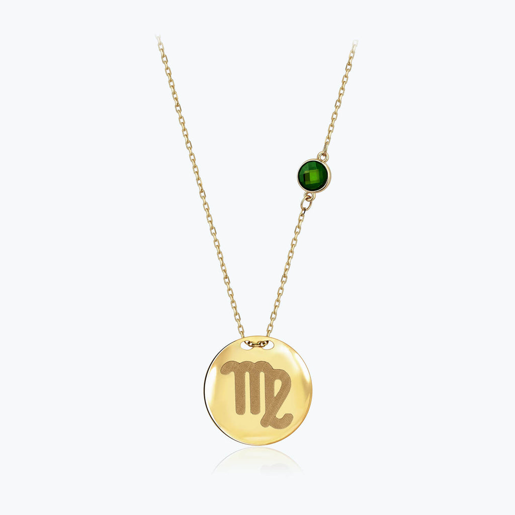 Zodiac Sign Gold Necklace Virgo