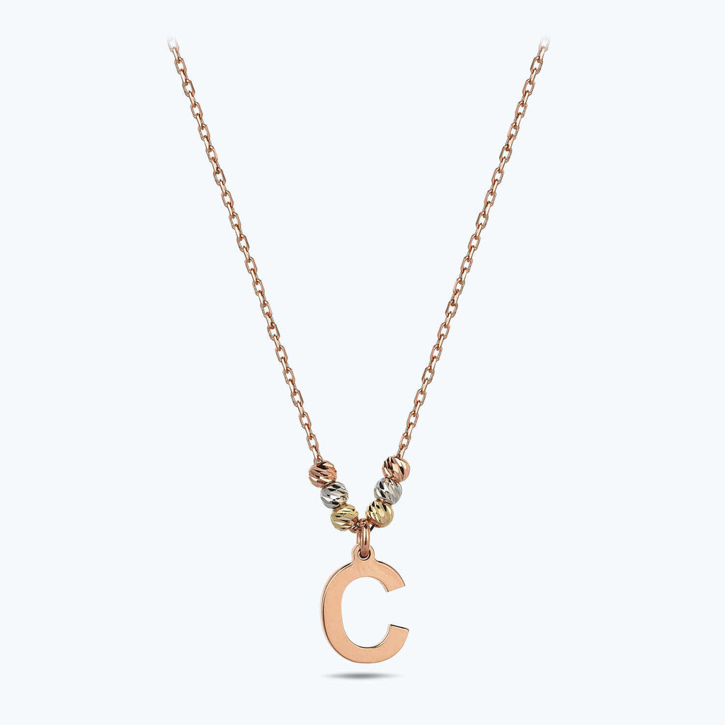 Letter C Gold Necklace